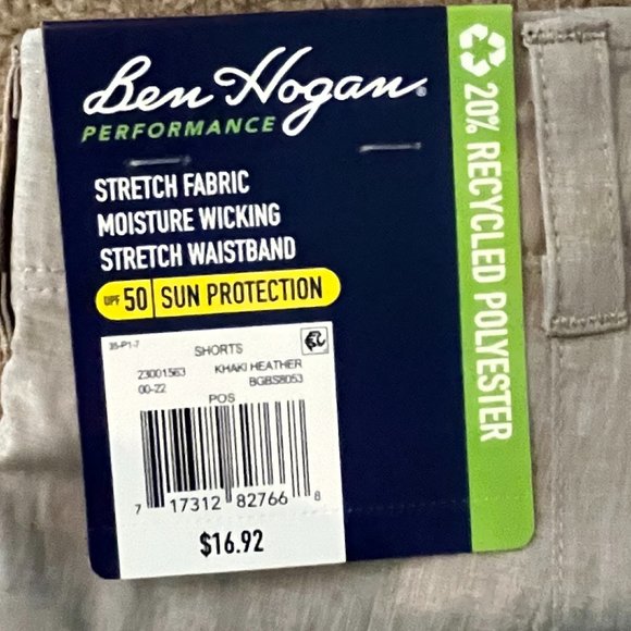 Ben Hogan Performance Men's Flat Front Active Flex Stretch Golf Short - 32 - Picture 2 of 3